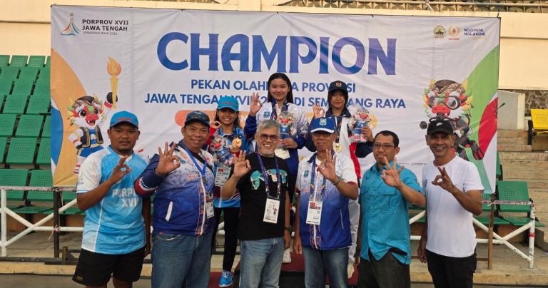 Eiffelyn Sabet Emas dan Perak Kota Tegal di Porprov Jateng